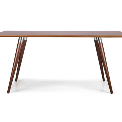 Elegant LT4 office reception table with a rectangular wooden top and tapered legs, perfect for modern office spaces