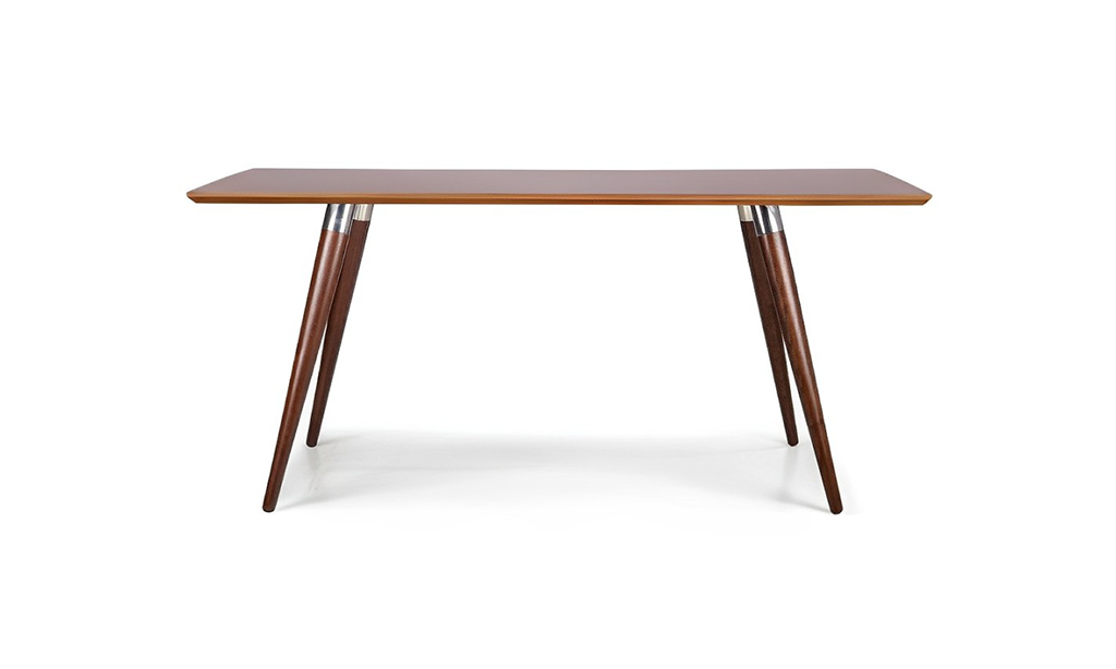 Elegant LT4 office reception table with a rectangular wooden top and tapered legs, perfect for modern office spaces
